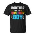 Brother Of The Birthday Boy Master Builder Building Blocks T-Shirt