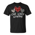 Buffalo Plaid One Loved Grandma Heart Valentine's Day T-Shirt