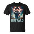 Buffalo Total Eclipse 2024 American Bison With Solar Glasses T-Shirt