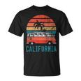 California Retro Surf Bus Vintage Van Surfer & Sufing T-Shirt