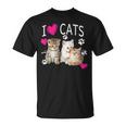 Camisa I Love Cats Cat Lover I Love Kittens Camiseta unisex