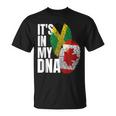 Canadian And Jamaican Mix Dna Flag Heritage T-Shirt