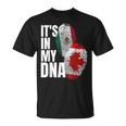 Canadian And Mexican Dna Flag Heritage T-Shirt