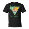 Casablanca Tennis Club T-Shirt - Tropisches Palmen & Sonnenuntergang Design