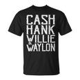 Cash Hank Willie And Waylon Country Music T-Shirt