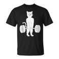 Cat Deadlift Powerlifting Kitty Weightlifting Cat T-Shirt