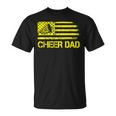 Cheer Dad Cheerleading Usa Flag Fathers Day Cheerleader T-Shirt