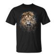 Christian Cross Lion Of Judah Religious Faith Jesus Pastor T-Shirt