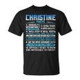 Christine Name Facts Personalized Name Birthday T-Shirt