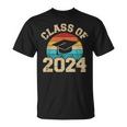 Class Of 2024 Graduation Hat Retro T-Shirt