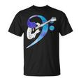 Clave Bajo Eléctrico Instrumento Música Rockero Rock Bajista Camiseta unisex