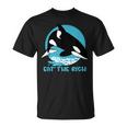 Comer La Rica Ballena Orca Meme Camiseta unisex