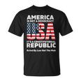 Constitutional Republic Ruled By Law Not The Mob Usa Flag T-Shirt