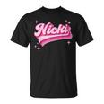 Cool Personalized Name Nicki Distressed Retro Vintage Groovy T-Shirt