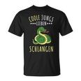 Coole Jungs Lieben Schlangen Geschenk T-Shirt