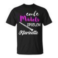 Coole Mädels Spielen Klarinette Klarinettist Musikschule T-Shirt