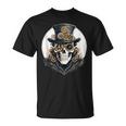 Creepy Steampunk Skulls And Gears Inspiration Graphic T-Shirt
