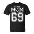 Custom Proud Football Mom Number 69 Personalized For Women T-Shirt