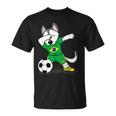 Dabbing Husky Brazil Football Fans Jersey Brazilian Soccer T-Shirt