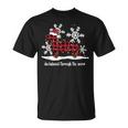 Dachshund Through The White Snow Retro Dachshund Lover Owner T-Shirt