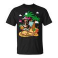 Dackel Am Strand Kostüm Sommer Urlaub Liebhaber Besitzer Kinder T-Shirt