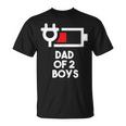 Dad Of 2 Boys Daddy Of Two Sons Father's Day T-Shirt