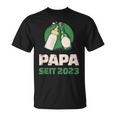 Dad Since 2023 Werdender Papa Bier Milk T-Shirt