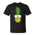 Dad Pineapple Fathers Day Hawaiian Tropical Summer Aloha T-Shirt