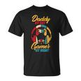 Daddy By Day Gamer Bei Nacht Lustige Papa Witze Gamingintage T-Shirt