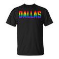 Dallas Texas Tx Lgbt Gay Pride Rainbow Flag T-Shirt
