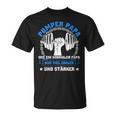 Damen Pumper Papa Bodybuilder Kraftsport Gym Lustiges Bodybuilding Mit-Ausschnitt T-Shirt