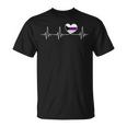 Demisexual Flag Heart For Demisexual Pride T-Shirt