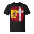 Dinamarca España Bandera De La Amistad Dinamarca Camiseta unisex