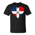 Dominican Republic Flag Heart Dominican Republic T-Shirt