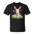 Easter Day Cow Easter Cow Bunny Ears Eggs Basket T-Shirt