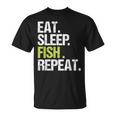 Eat Sleep Fish Repeat Fishing Fisherman Angling T-Shirt