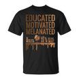 Educated Motivated Melanated Black History African Pride T-Shirt