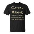En Coton Armure Statistiques Drôles D'équipement De Jeu Rpg T-Shirt