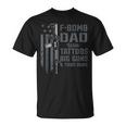 F Bomb Dad Tattoos Big Guns & Tight Buns Gun T-Shirt