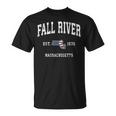 Fall River Massachusetts Ma Vintage American Flag T-Shirt