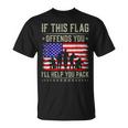 If This Flag Offends You I'll Help You Us Flag Veterans Day T-Shirt
