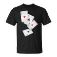 Four Aces Poker Pro Lucky Player Winner Costume Hand T-Shirt