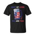 Beer Outfit Usa Flag 4Th Of July Clothes Men T-Shirt