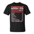 Christine Facts Christine Name T-Shirt