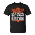 Construction For Dad Construction Worker T-Shirt