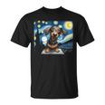 Dachshunds Sausage Dogs In A Starry Night T-Shirt