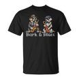 Dogs Playing Saxophone Barks And Blues Jazz Lover T-Shirt