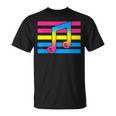 Pan Subtle Lgbt Gay Pride Music Lover Pansexual Flag T-Shirt