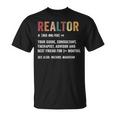 Realtor Definition Realtor Life Real Estate Agent T-Shirt