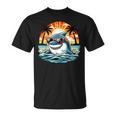 Retro Shark In Sunglasses 70S 80S 90S Cool Ocean Shark T-Shirt